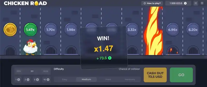 Chicken Road slot demo gameplay interface