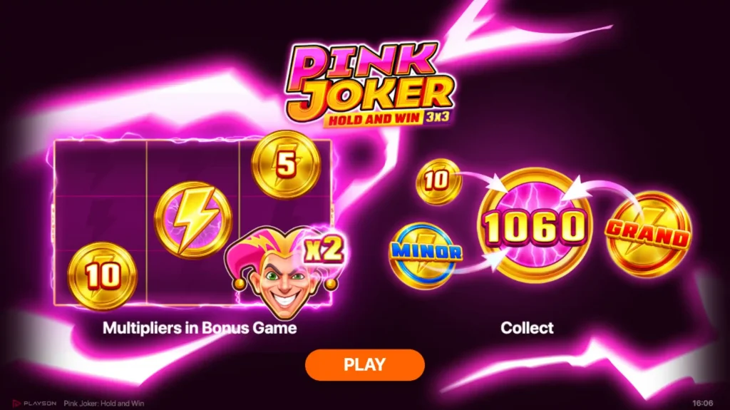 pink joker playson