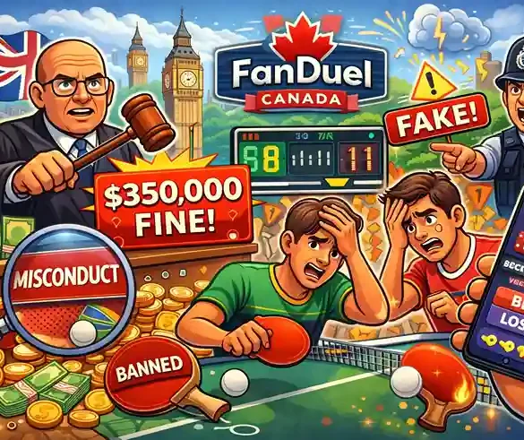 FanDuel Hit With $350,000 Fine Over Table Tennis Betting Failures