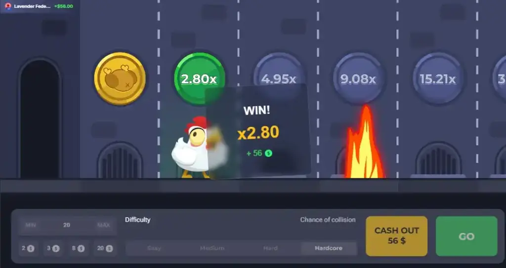 Chicken Road è una truffa? partita con vincita x2.50 e rischio crescente sui moltiplicatori