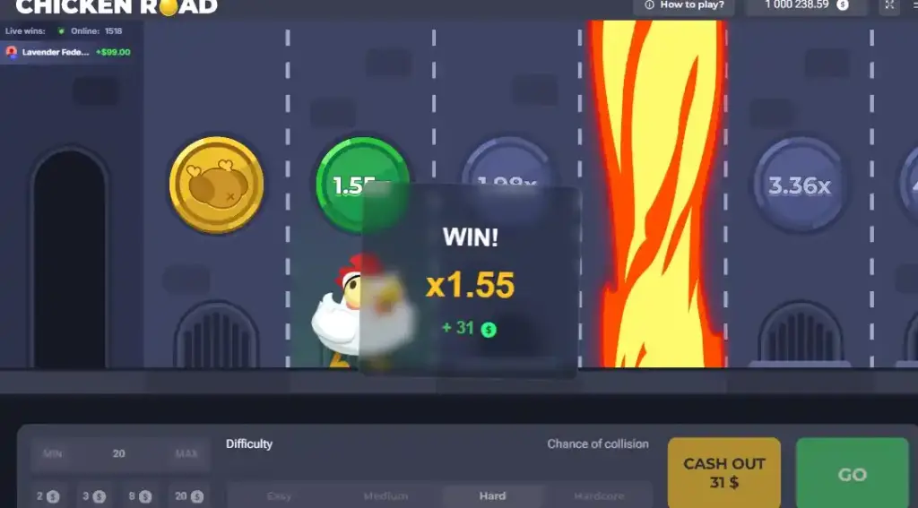 How to Win at Chicken Road with x1.55 winnings and a key moment to cash out before the risk